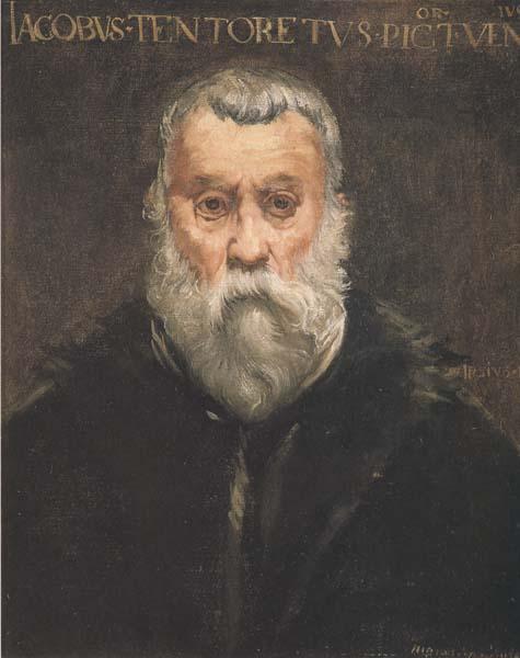 Edouard Manet Copie d'apres le Portrait du Tintoret par lui-meme (mk40) oil painting picture
